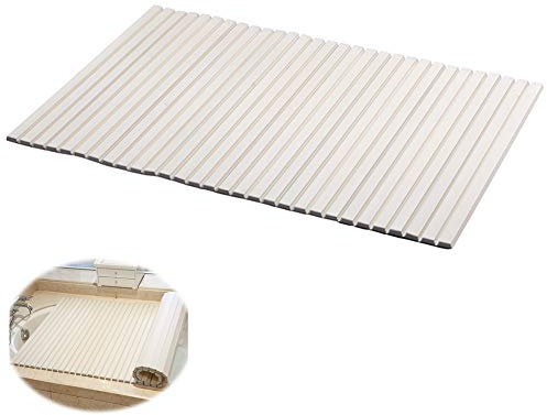 XXIOJUN-Bandeja De Bañera, Cubierta De Bañera Plegable, Estante De Ducha A Prueba De Polvo, El Almacenamiento No Ocupa Espacio Adecuado para La Mayoría De Bañeras (Color : White, Size : 160x75cm)