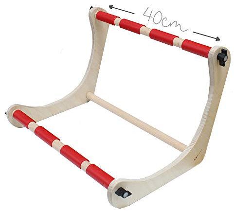 Nurge Stickständer für Schoß- oder Tisch-Kreuzstich oder Wandteppich, 40 cm, Rot, Buchenholz, Rechteckig