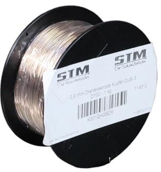 CuSi3 Draht 0,8mm Schweißdraht D100/D200/D300 Spule Rolle 2.1461 zum Mig Löten (D100, 1,0 Kg)