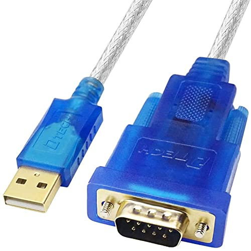 DTECH USB zu RS232 Seriell Adapter kabel mit FTDI FT232RL Chipsatz 2M | DB9 RS232 Stecker unterstützt Windows 11 10 8 7 und Mac Linux (6FT)