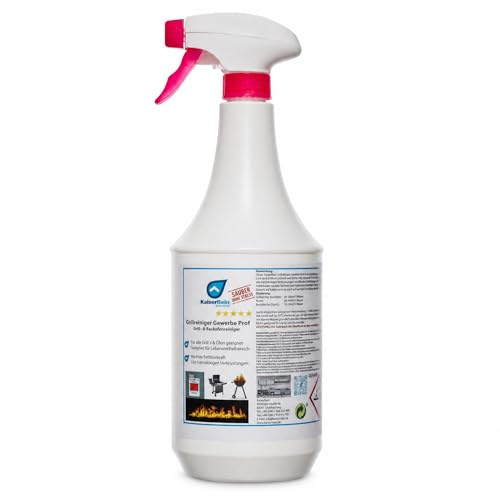 KaiserRein Grillreiniger Gewerbe Profi, Grill- & Backofenreiniger Spray extra stark, 1 L, alkalischer Fettlöser für Grill, Backofen & Konvektomat, kalt/warm anwendbar, lebensmittelgeeignet