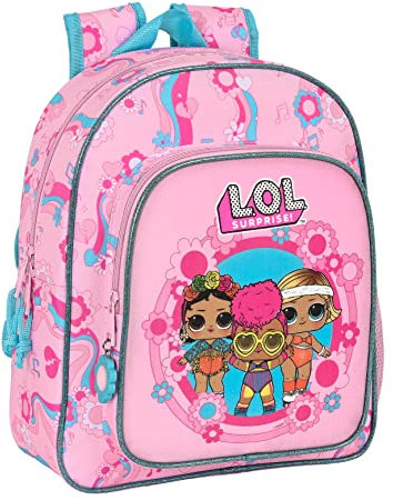 LOL SURPRISE! Glow Girl - Mochila Infantil, Ideal para Niños de Diferentes Edades, Cómoda y Versátil, Calidad y Resistencia, 28x10x34 cm, Color Rosa