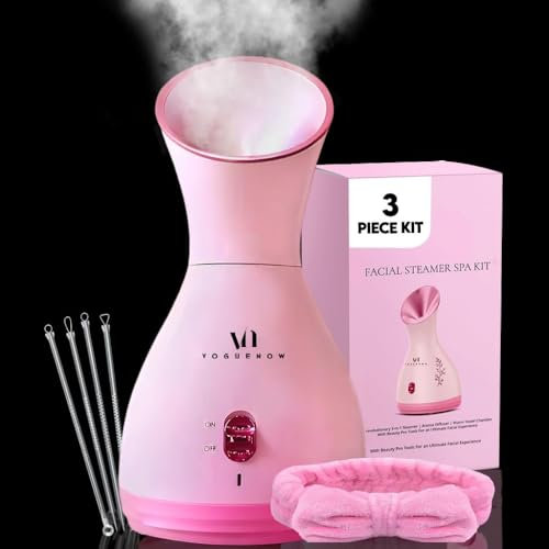 Kit de cuiseur vapeur pour le visage | Défroisseur pour le visage en profondeur avec chauffe-serviettes et mode humidificateur | Cadeaux de soins personnels pour femme, cadeaux de spa, cadeaux