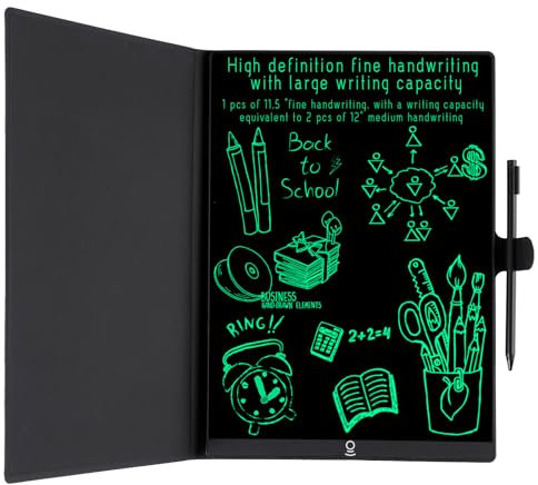 Czemo LCD schreibtafel 11.5 Zoll mit Schutzhülle, Wiederverwendbar LCD-schreibtafeln Erwachsene, Digitales Schreibtablett Zaubertafel für Büro, Klassenzimmer, Memo, Notizen, Skizzen,Einfarbig