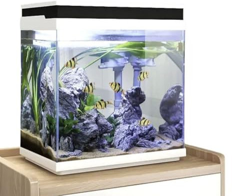 AquaOne Aquarium Komplettset LED mit Pumpe HNE-300 I Kleines Nanoaquarium 13 Liter mit Filteranlage I Mini Nano Becken Set für Fische und Garnelen