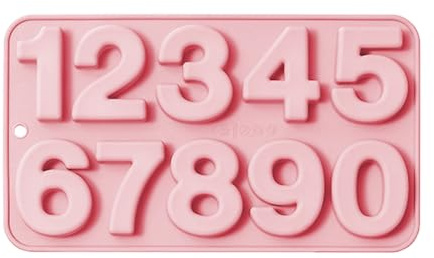 Gießform Silikonform Zahlen, 3D Zahlenform 0-9 (5,6 cm) Schokoladenform | Seifenprofi Seifenform Kuchenform Eiswürfelform Zahlen Silikonformen zum Süßigkeiten, Fondant, Backen, Buntstifte