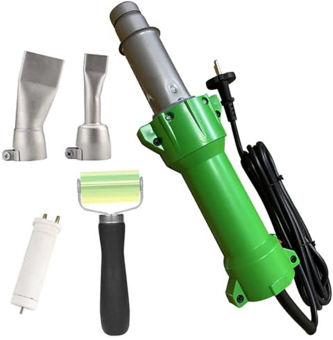 Seababyhouse 1600W Termico Pistola ad Aria Calda di Saldatura Saldatore di Plastica Saldatore Ad Aria Calda Barra, con Ugelli di Saldatura Rapida, con Luce LED e 2 Ugelli di Saldatura Piatti