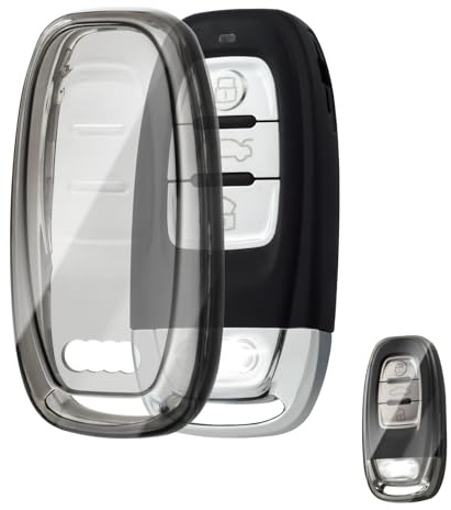 OFFCURVE Schlüsselhülle Transparent für Audi A6 A7 A8 Q7 S6 S7 R8 RS6 RS7 | TPU Autoschlüssel hülle für Audi A3 A4 A5 A6 A7 A8 Q5 Q7 Q8 S4 S5 S6 S7 R8 RS4 RS5 RS6 RS7 TT TTS TTRS E-Tron Quattro