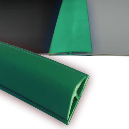 QSPNVFB Vinyl Teppichkantenleiste Bodenübergangsstreifen, Selbstklebend Gummikantenleiste, Flacher Trennstreifen Wasserdicht, Teppich Abdeckleiste(Green,2m(6.6ft))