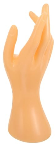 SAFIGLE Dekorative Schmuckhalter Handform für Ringe und Armbänder, Vinyl | Khakifarbene Mannequin Hand, Leicht und Verschleißfest, für Schmuckladen und Zuhause, Ordnet und Zeigt Elegant