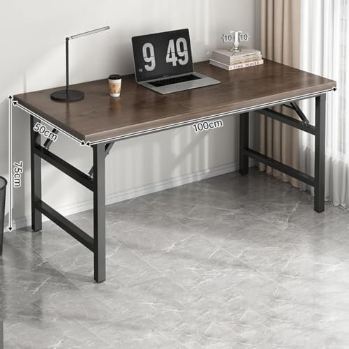 Keine Installation erforderlich Klappbarer Computertisch PC-Schreibtisch Büro Schreibtisch Arbeitsstation für Home Office, Schreibtisch, Esstisch Konferenztisch, Schwarz