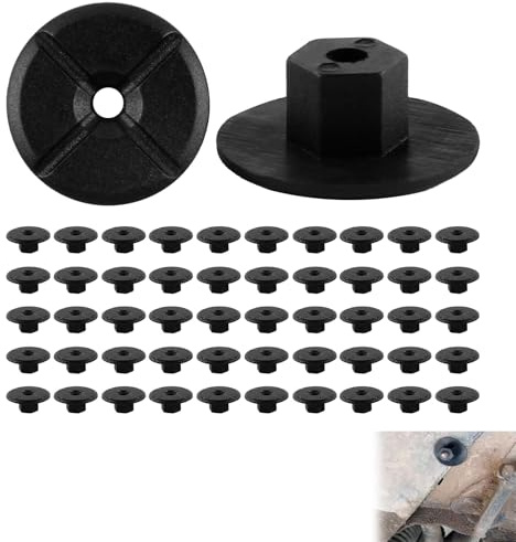 Joynine Kunststoff Muttern KFZ 50Stück 2019900050 51711958025 Radhaus Schutz Verkleidung 4mm Auto Befestigungs Clips Kunststoffmutter Gewindelose für Mercedes W201 W124 190D 260E V-W S-eat B-M-W