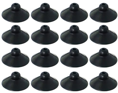 GEMSENBOFU 16Pcs Black Rubber Aquarium Suction Cups, Fish Tank Accessories for Pump, Line, Aeration Setup