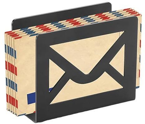Qiwieod Posthalter Für Den Schreibtisch, Mail Halter Metall Brief Halter Arbeitsplatte Organizer, Post-Organizer Für Die Arbeitsplatte, Briefhalter Arbeitsplatte, Dokumenten-Aufbewahrungsregal