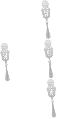 MUCKLILY 4piezas Cuchara De Absenta De Acero Inoxidable Cucharón Diseño Hueco y Mango Cómodo para Diluir Azúcar Bebidas De Absenta Práctico para y Celebraciones