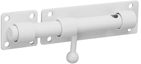 SAYAYO Türriegel Bolzenriegel Edelstahl Riegelschloss Weiß 150mm | Schlossriegel Torriegel Abschließbar Riegel für Tor, Fenster, Zaun