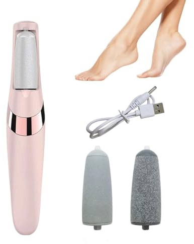 Tomdesk Pedicure Elettrico Professionale, Ricaricabile Pedicure per Lima Per E Talloni, 2 Velocità & Luci a LED, Attrezzi per Cura dei Piedi per Talloni Screpolati, Calli