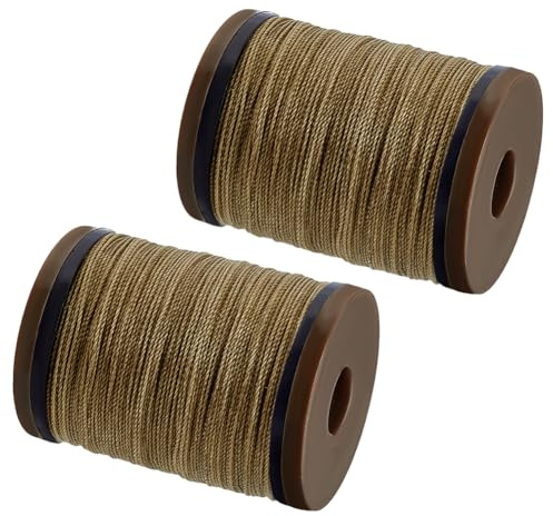 PH PandaHall 180m Corda in Poliestere Cerato 0.5mm Cordino Cerato Marrone | Cordino Rotondo per la Creazione di Gioielli Bracciali Collana Artigianato Fai Da Te