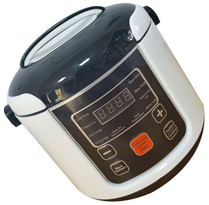 Generic Mini Olla Arrocera Eléctrica, Olla Arrocera de Viaje Portátil Compacta de 2 Litros, Función de Mantener Caliente para 2 a 4 Personas, Adecuada para Cocina, Camping, Metal (12V)