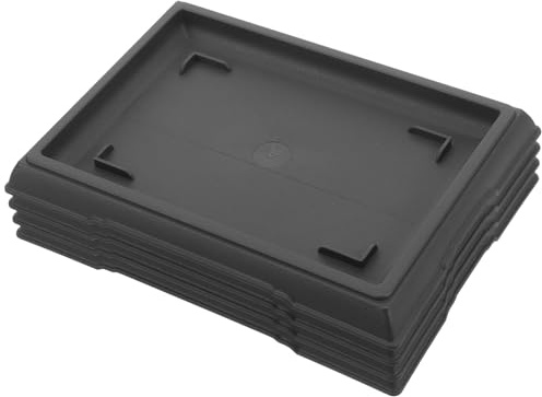Kichvoe 4 Bandejas Rectangulares de Plástico para Macetas, Platillos para Plantas de Interior, Bandejas de Drenaje Resistentes, Tamaño 19 Cm, Aptas para Jardineras y Bonsáis
