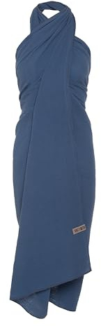 KNIT FACTORY - Liv Pareo/XL Schal - Strandtuch, XXL Schal und Pareo in einem - Multifunktionales Musselintuch - Sommer handtuchkleid - Damen Pareo aus 100% Bio-Baumwolle