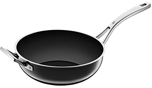 WMF Fusiontec Mineral Wokpfanne Induktion 28 cm, Wok, High-Tech Keramik, backofenfest, kratzfest, schwarz