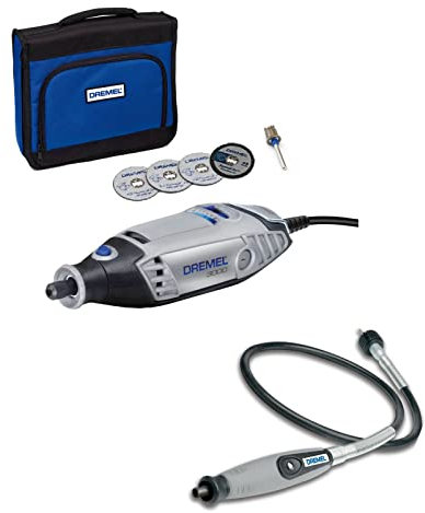 Dremel 3000 Multifunktionswerkzeug 130W, Amazon Exclusive Set mit 5 Zubehörteilen + Dremel 225 Biegsame Welle für Dremel Multifunktionswerkzeuge