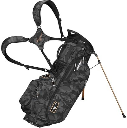 Mizuno BR-D4 Stand-Golftasche, 22,9 cm, Schwarz Camo-Kupfer