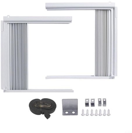 Fenster-Klimaanlagen-Seitenteile, Aircon-Fensterdichtungs-Set, erweiterbarer, isolierter, staubdichter Rahmen, AC-Zubehör (291 x 323 mm)