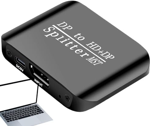 Générique Commutateur Display Port | Switch 4K,Partage d'Écran Double Moniteurs pour Ordinateurs Portables et Éducation