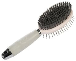 HKM Gel Schweif und Mähnenbürste, Hellrosa/Hellgrau, One Size