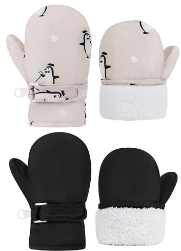 YMYDYFC Baby Waterproof Winter Mittens,Thermal Fleece Gloves for Boys Girls