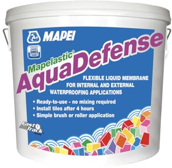Mapei Mapelastic AquaDefense - 7.5kg Ready-to-Use Liquid Waterproofing Membrane, Fast-Drying & Flexible for Showers, Wet Rooms, Bathrooms & Balconies