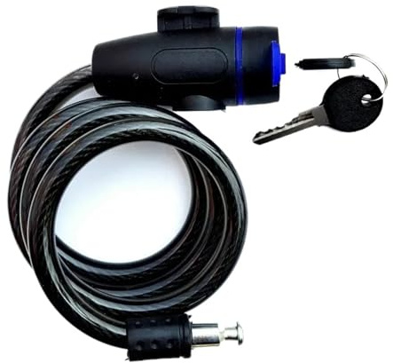 Candado de cadena for motocicleta de alta resistencia, antirrobo de Metal con 2 llaves for máxima seguridad y refuerzo de la bicicleta