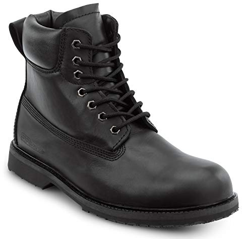 SR Max Duluth, Men's, Black, 6 Inch, Waterproof, MaxTRAX Slip Resistant, Soft Toe Work Boot (7.5 M)