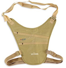 Tatonka Skin Chest Holster RFID B - Reise-Geldbörse mit TÜV-geprüftem RFID-Blocker, Zwei Reißverschlusstaschen und weicher Rückseite - Zum Tragen wie EIN Pistolenholster