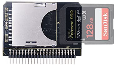 Leagy Adattatore per scheda SD SDHC, SDXC, MMC a IDE, 2,5 / 6,35 cm, 44P, 4 pin, maschio, convertitore, SD 3.0