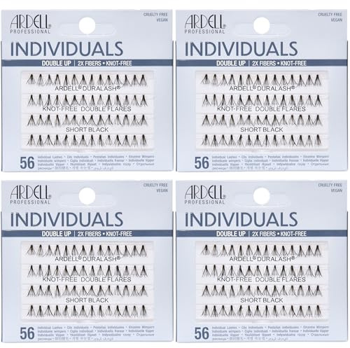 Ardell Individual Lashes Soft Touch - Short Black, Knot-Free False Eyelashes, Natural Look DIY Eyelash Extensions, 56 Lash Clusters Per Pack