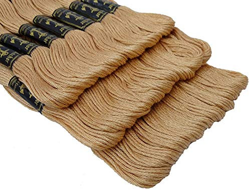 Anchor – Beige (0368) – Desi Hawker – Set aus Baumwolle, 6-lagig, Garnknäuel, Kreuzstich, Stickerei, Strickgarn