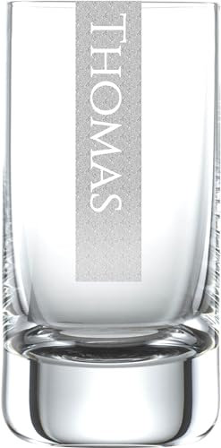 Miriquidi Schnapsglas mit Gravur 1 Stück | 5cl Schott Glas mit Namen | LogoGlas | Spülmaschinenfest | Schnapsglas & Individuelle Lasergravur