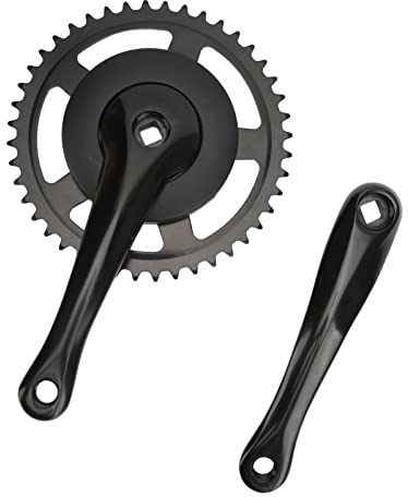 Plateau de Chaîne VTT, Antirouille Oxyde Renforcé 44 Dents 170mm Trou Carré Manivelle pour Cyclistes Loisir et Compétition Vélo Tout Terrain