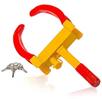 Auto-Radklemme, robuste Rad-Sicherheitsklemme, Radkralle, Parkkralle, automatische Radsperre, Diebstahlsicherung, Radsperre mit 9 Löchern verstellbar