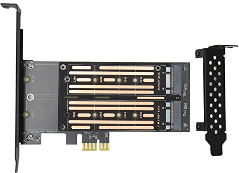 VBESTLIFE M.2 NVMe SSD NGFF zu PCIE Adapter, 6 Gbit/s Dual M.2 PCIE Adapter Zur Befestigung von M2 SATA 22110 2280 2260 2242 2230 Mm Größe