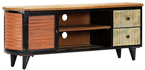 WHOPBXGAD fernsehschrank,tv Bank,tv Tisch,tv tableTV-Schrank 120x30x45 cm Altholz Massivtv Cabinet,lowboard weiß,tv Schrank Weiss,