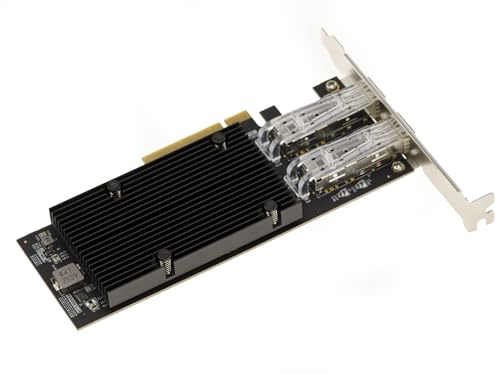 KALEA-INFORMATIQUE Carte contrôleur PCIe Réseau LAN Ethernet 2 Ports 10G SFP+ et 25G SFP28 Fibre avec chipset Intel E810