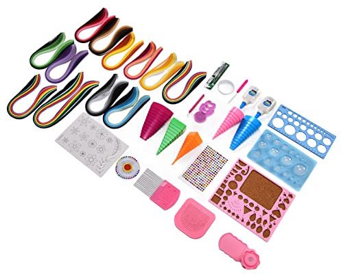 LetCart Papierquilling-Zubehör, Papierquilling-Set mit gesteppter Papierpinzette, komplettes Quilling-Werkzeug für Anfänger, DIY-Handwerk, Geschenk