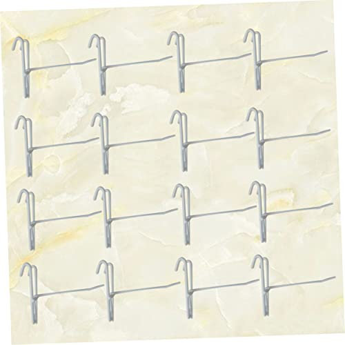 Amosfun 20pcs Metal Hooks Hanging Hooks for Display No Nail Needed Kitchen Supermarket Closet Organization