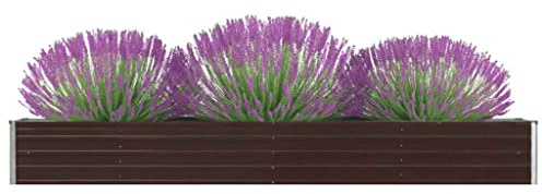 Tino Tech Jardín alto de 320 x 40 x 45 cm, acero galvanizado, jardinera de metal elevado, jardinera para exteriores, bancal de plantas, bancal de hierbas, bancal para plantas, bancal de plantas, color
