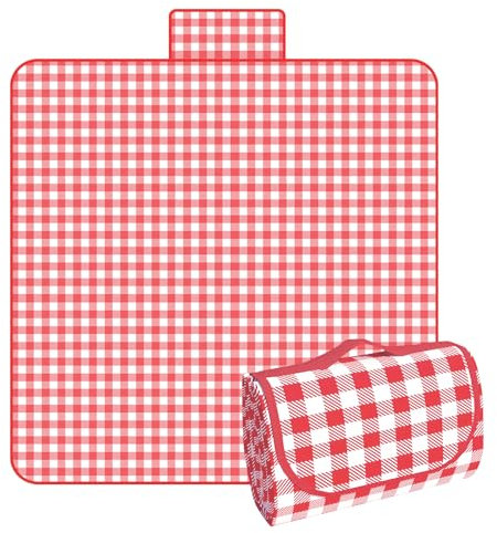 Fuikupe Picknickdecke, Vliesstoff Campingdecke Abdichtung Picknickdecken Faltbar Stranddecke Picknick Decke Picnic Mat Mit Tragegriff 2 * 2m