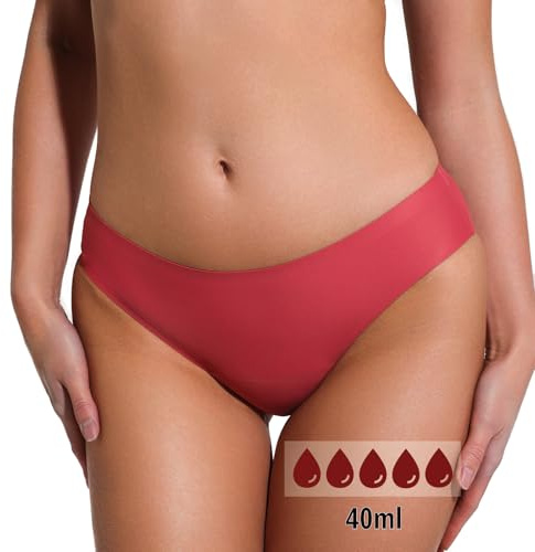 Bragas menstruales mujer Bikini menstrual Bragas deportivas menstruales Bragas menstruales para nadar Ropa mujer Braguitas menstruales impermeables Ropa interior menstrual Moda (clásico, rosa, M)